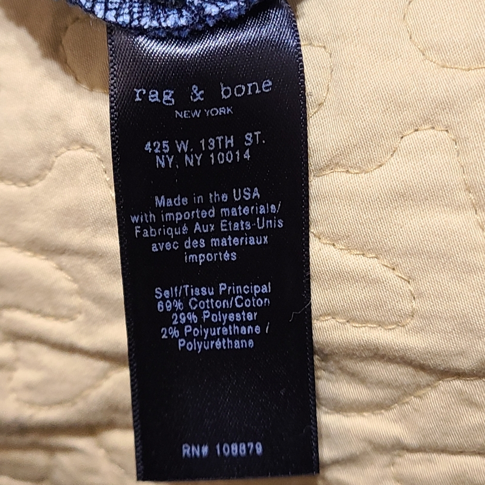 Rag & Bone Simone cropped high rise denim jeans size 0 - Picture 6 of 9